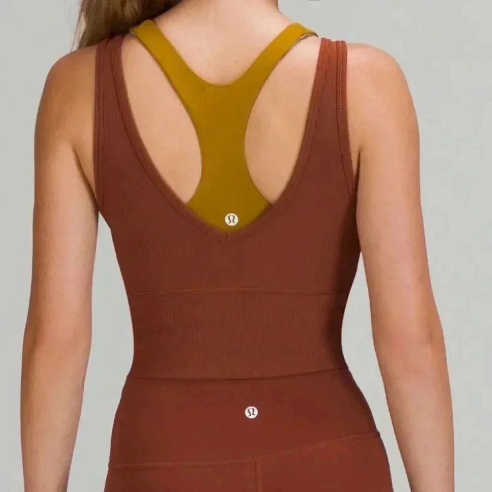 NWT! Lululemon Like Green size 14 Rib Power Pivot Tank - Picture 7 of 9